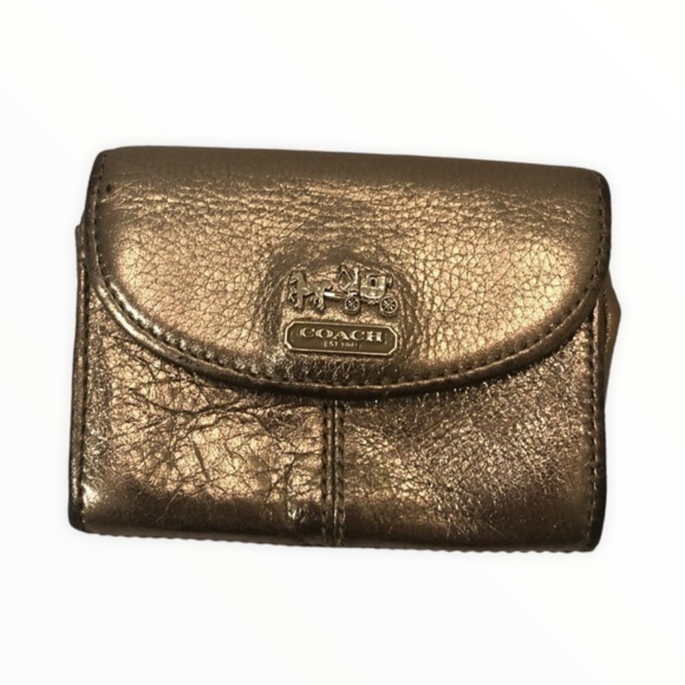 Coach metallic mini Madison wallet